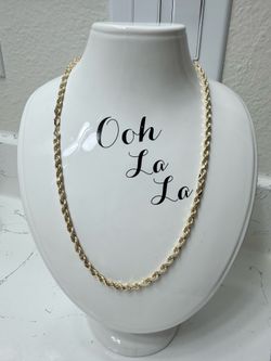 5mm 22” 10k diamond cut rope.