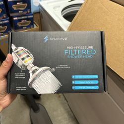 BRAND NEW high-pressure filtered shower head.