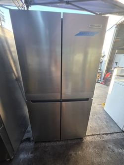 KITCHENAID 4 DOOR STAINLESS STEEL REFRIGERATOR