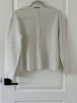White Long Sleeve Knit Top