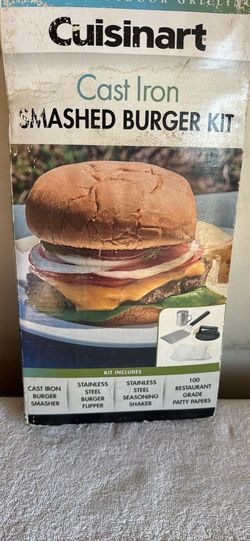 Cast iron smashed burger kit
