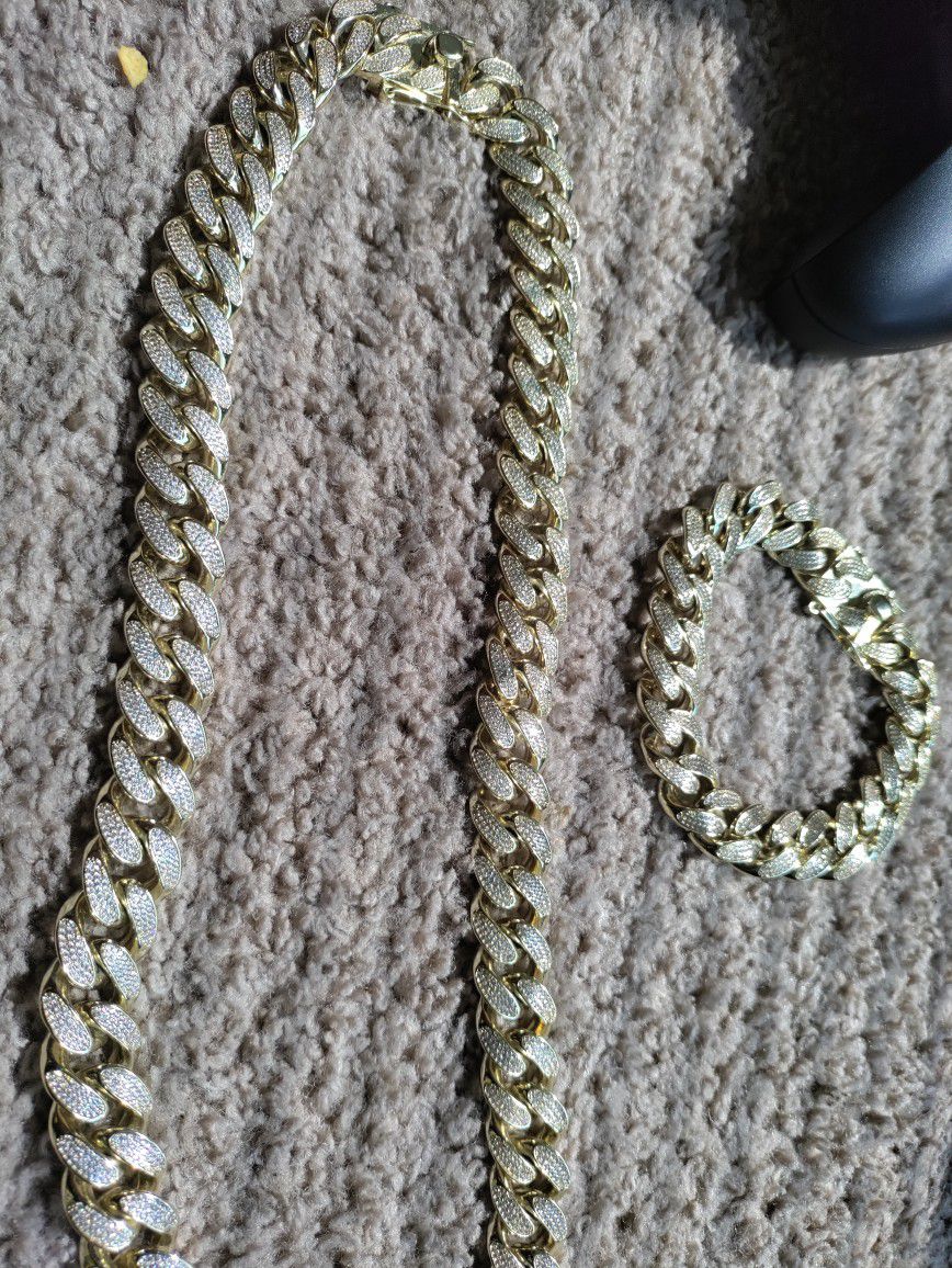 14k Gold Plated Miami Cuban Link