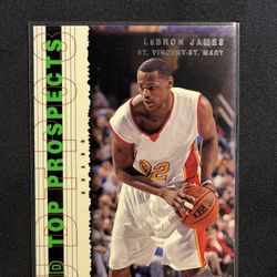 2003 04 UPPER DECK UD TOP PROSPECTS LEBRON JAMES #60 ROOKIE CARD RC