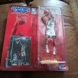 Vintage Grant Hill NBA Starting Lineup Detroit Pistons Action Figure  1997 NIB