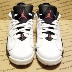 Nike Air Jordan 6 Retro Infrared Low Boys Kids Youth Sneakers Shoes Size 7Y 