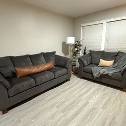 Gray Suede Couches