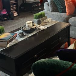 wooden coffee table 