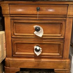 Two Wooden Nightstand 