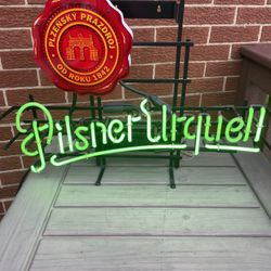 Pilsner Urquell neon beer sign
