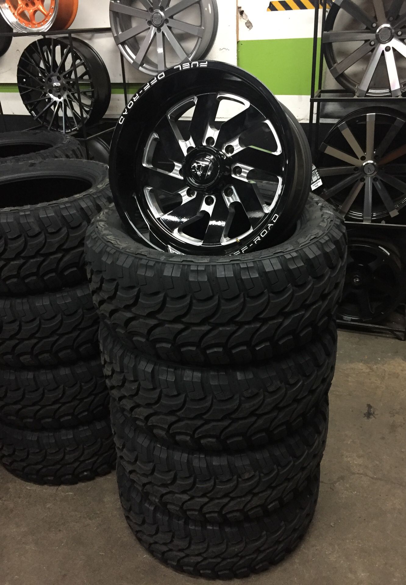 20x10 inch wheels and tires