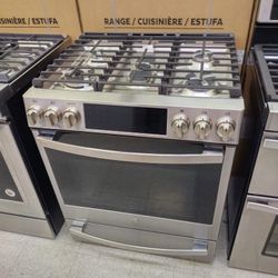 GE PROFILE SLIDE IN GAS STOVE OPEN BOX ITEM URK
