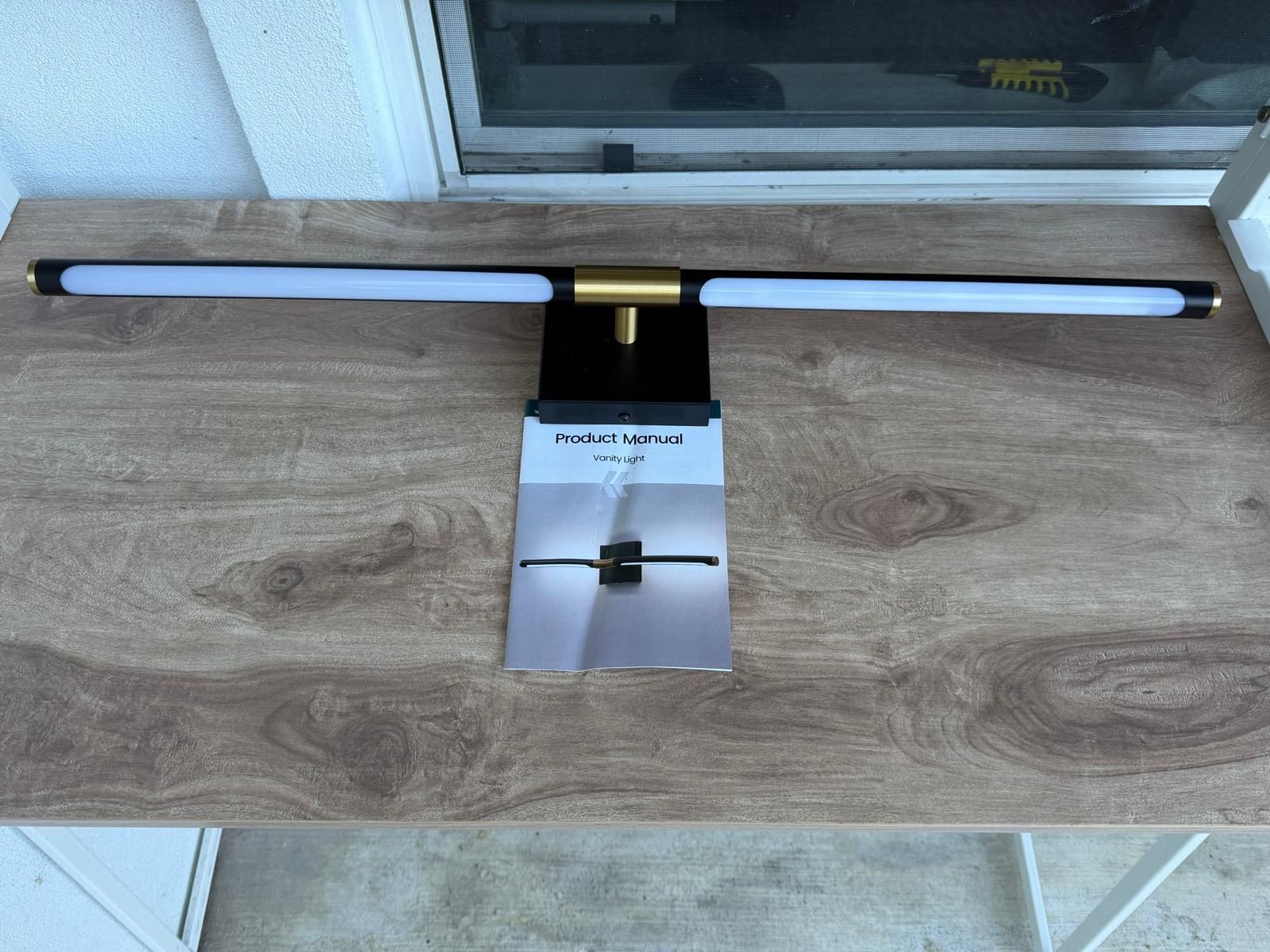 Faziyo 30" Black Gold LED Vanity Light, 4000K Modern Bathroom & Picture Wall Sconce