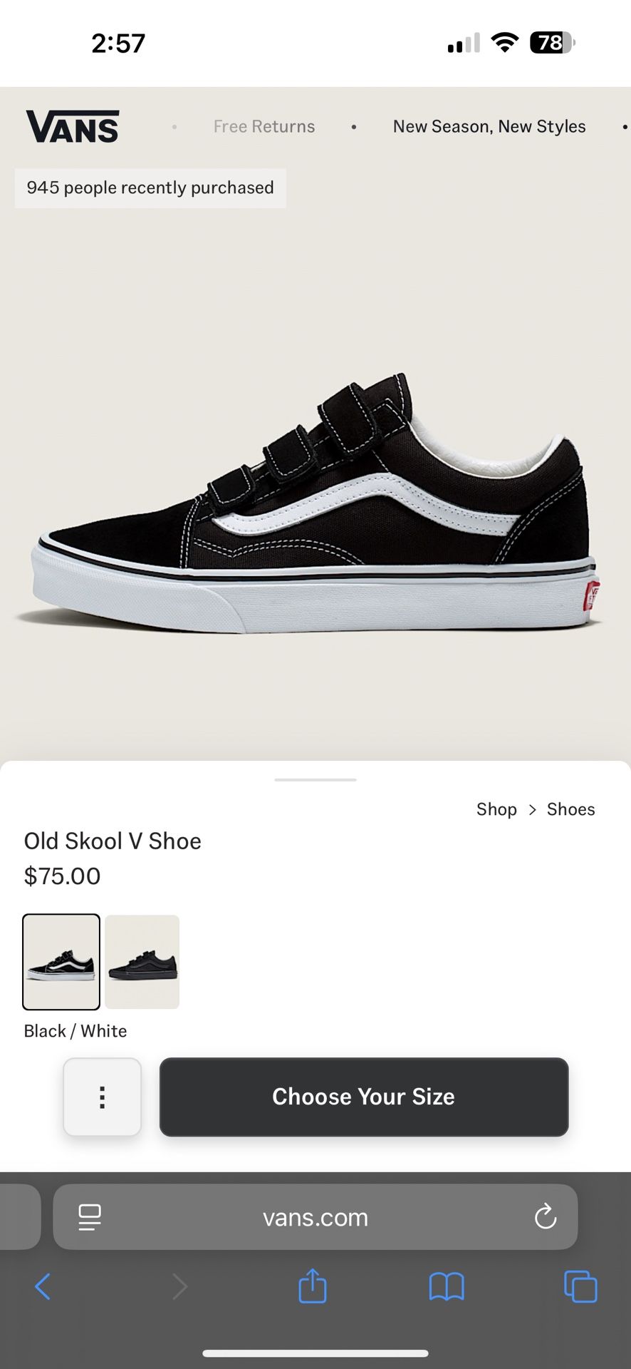 Vans shoes