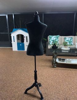 Black Female Dress Form Mannequin with Stand