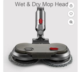 MEGICOT Cleaner Mop Head Compatible with Dyson V7 V8 V10 V11, Vacuuming and Mopping Combining Wet & Dry Mop Vacuum Brush Tool with 150ml Removable Wat