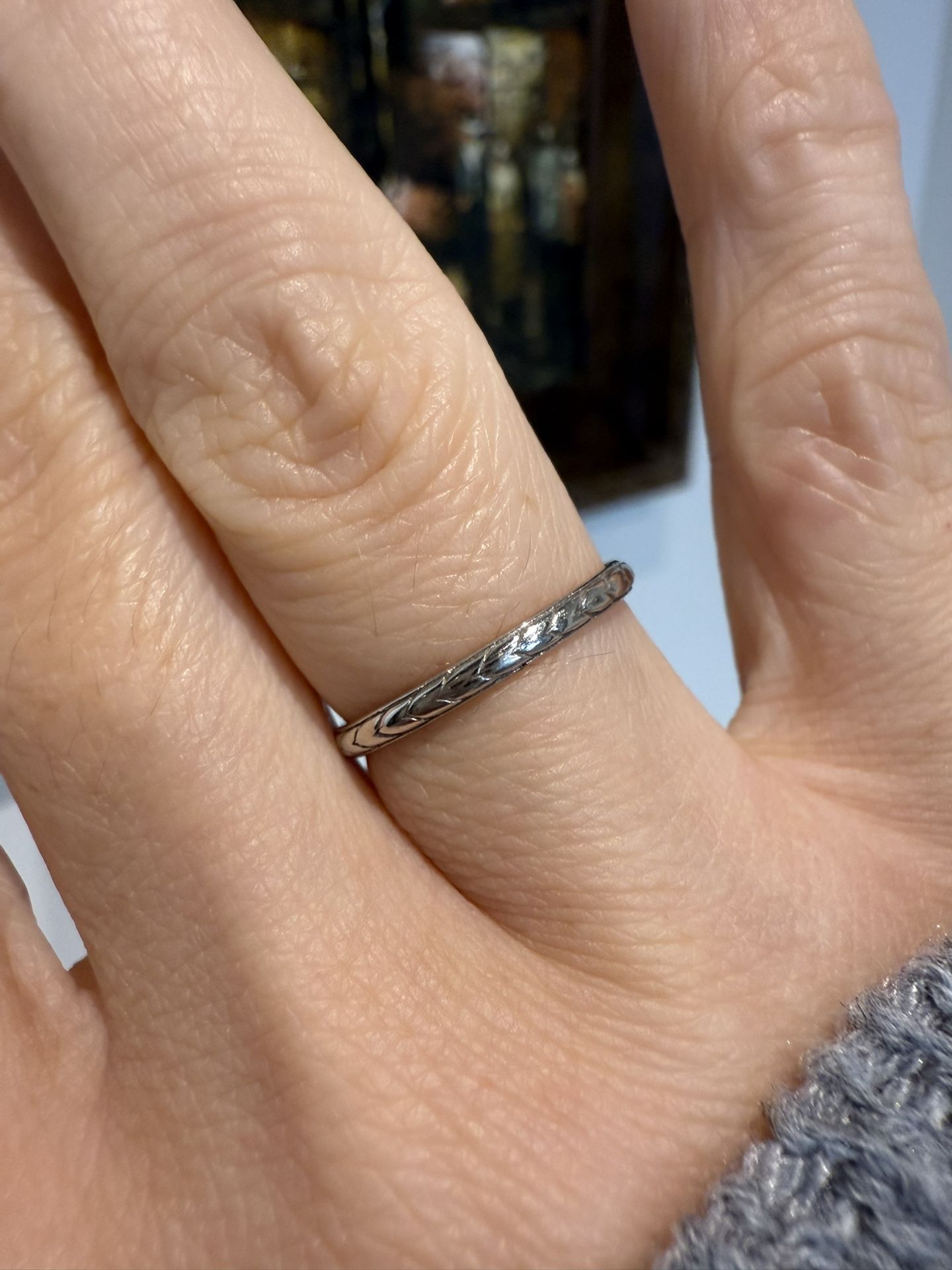 Platinum Ring Band Stackable