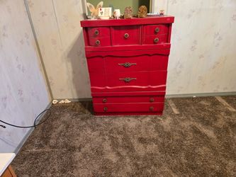 Red dresser