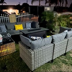 Brand New Patio Outdoor Furniture Set With Fire Pit 