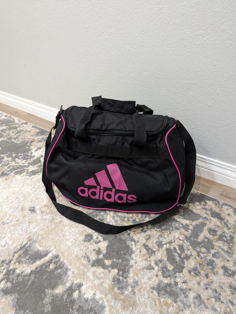 Adidas Black&Pink Small Duffle Bag Gym Sport Travel Bag 