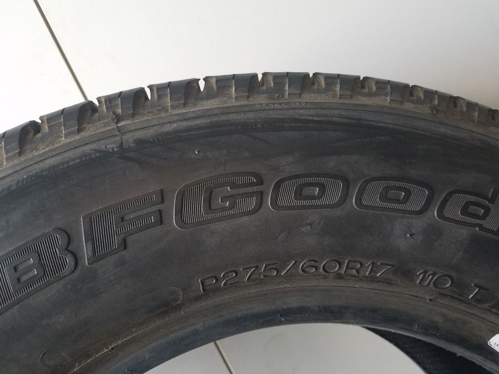 275/60/17 bfgoorich tires