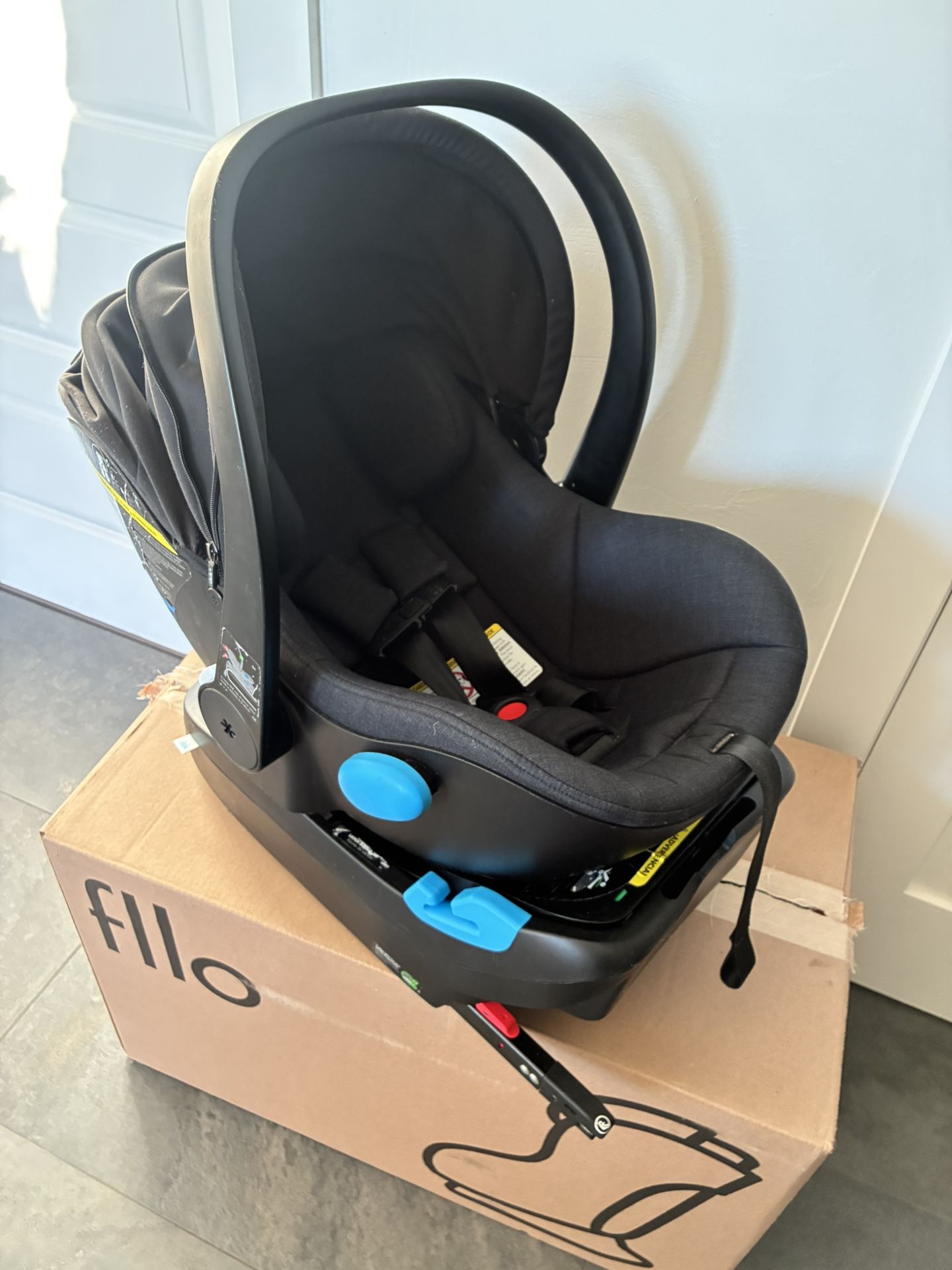 Clek Car Seat, Base, Bob Attachment And Clek Seat Cover