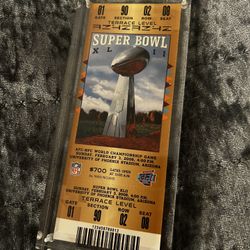 Super Bowl XLVII, Mint Condition, Original Game Ticket 