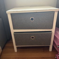 ✨ Matching Nightstand Set – 2 Fabric Drawer Side Tables ✨