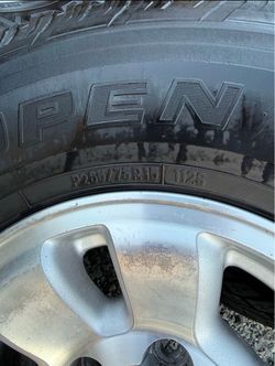 P265/75R15 Tire on Alloy Wheel