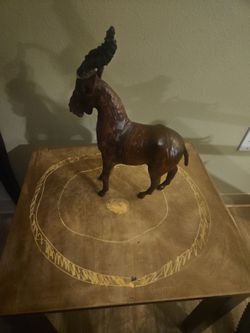 Hand-Carved Wooden mountain goat Figurine