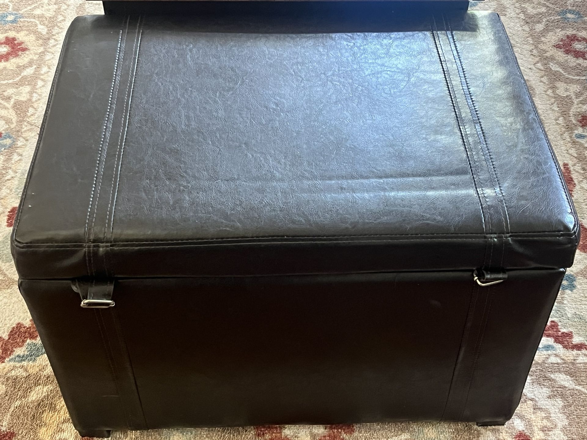 Leather Ottoman 