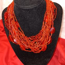 Amber Color Necklace