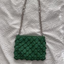 Topshop Green Mini Bag - Woven Style