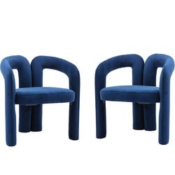 Velvet Blue Accent chairs