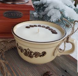 Tea cup coffee candle