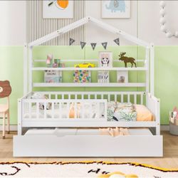 Twin Bed with 2 drawers under
