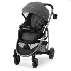 Graco Redmond Modes Pramette Stroller, 3-in-1 Convertible: Car Seat Carrier, Infant Pramette to Toddler Stroller with Reversible Seat and One-hand Fol