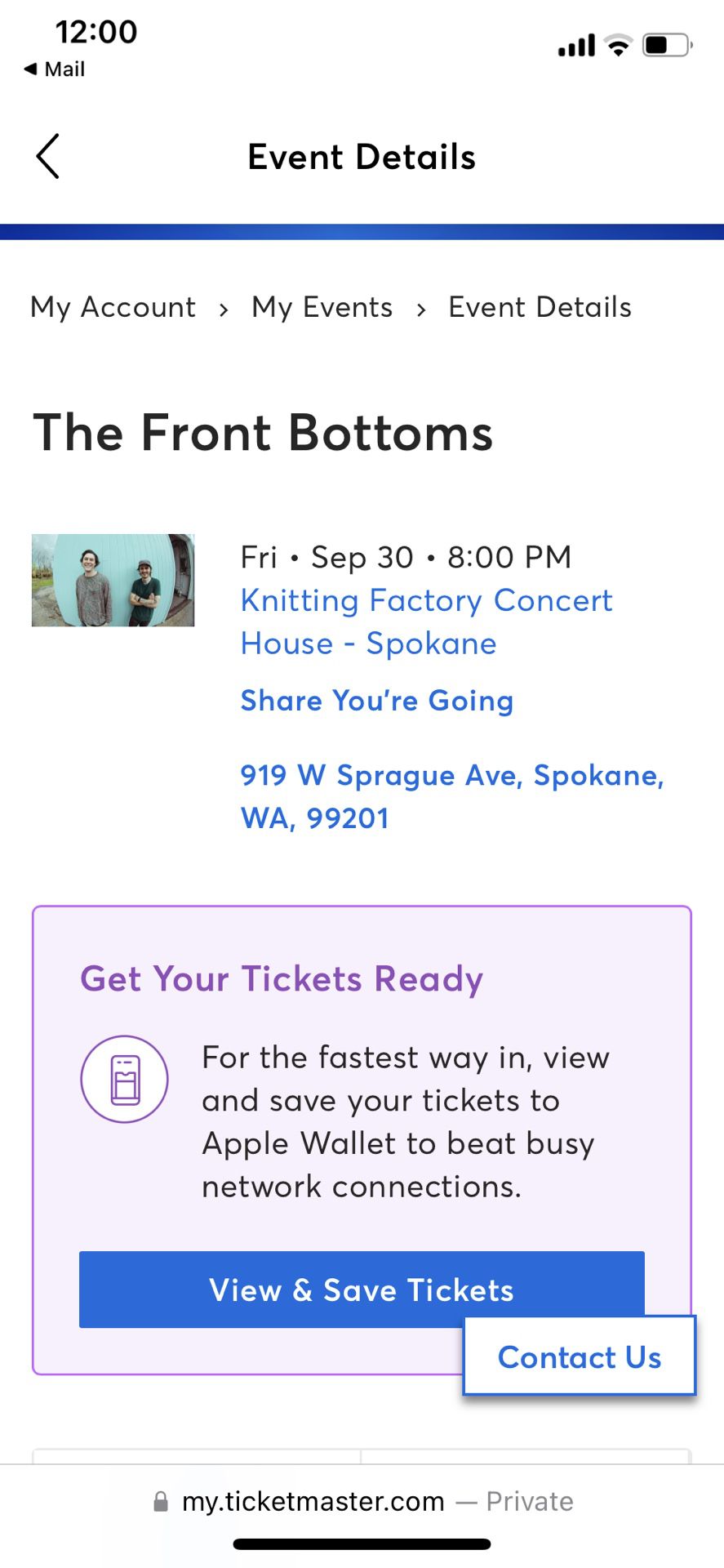 The Front Bottoms, Spokane 9/30 2xGA