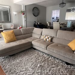 Sectional and ottoman and fabric cleaner