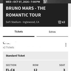 Bruno Mars Tickets