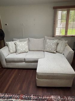 L-Shaped Light Gray Sofa