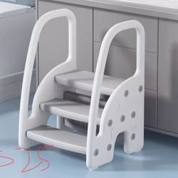Toddler Step Stool for Bathroom Sink,Adjustable 3 Step Stool for Kids,Kitchen Standing Tower,Children Learning Helper Stool with Safety Handles and No