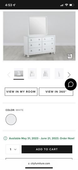 City furniture Dresser With light Up Mirror