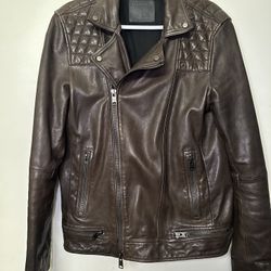 AllSaints Conroy Leather Biker Jacket 