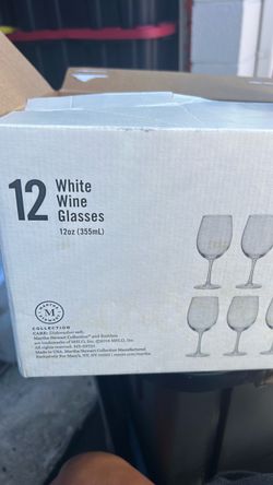 Martha Stewart white wine glasses
