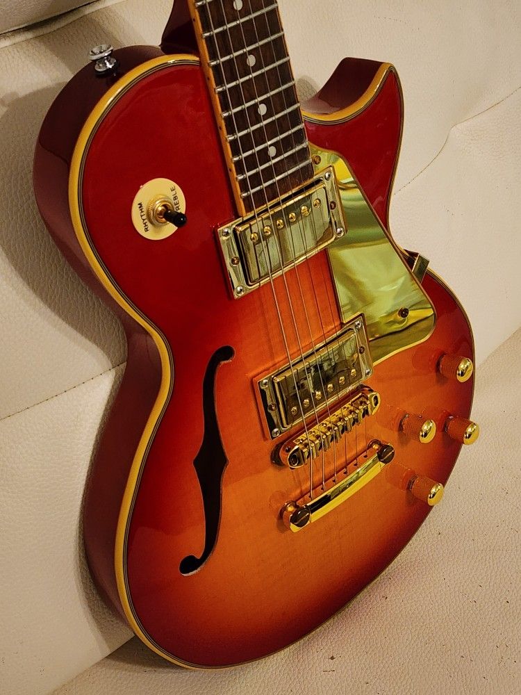 Rare Les Paul Hollowbody Guitar By Karera