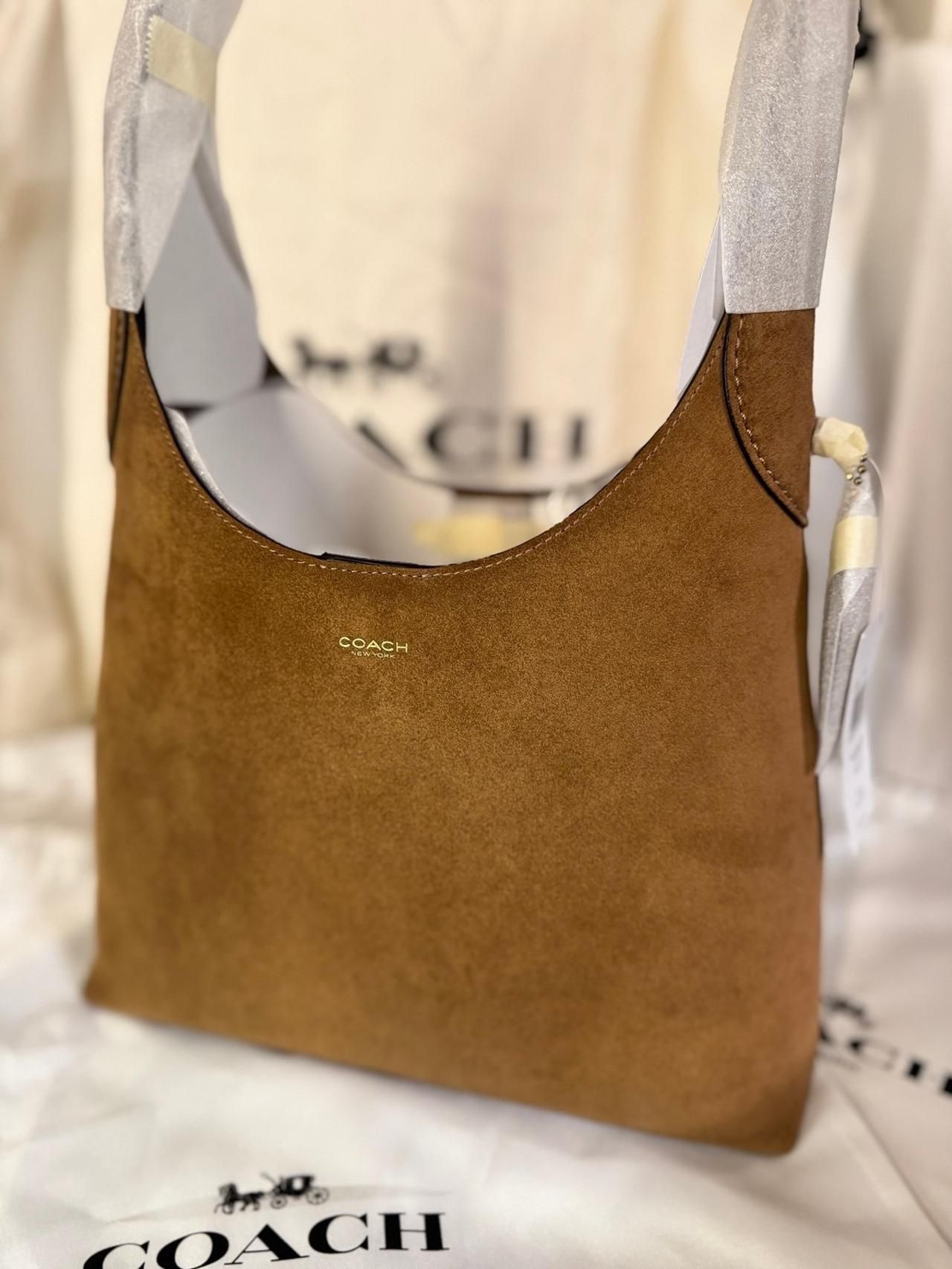 Coach BROOKLYN 28 Suede Shoulder Bag CW637