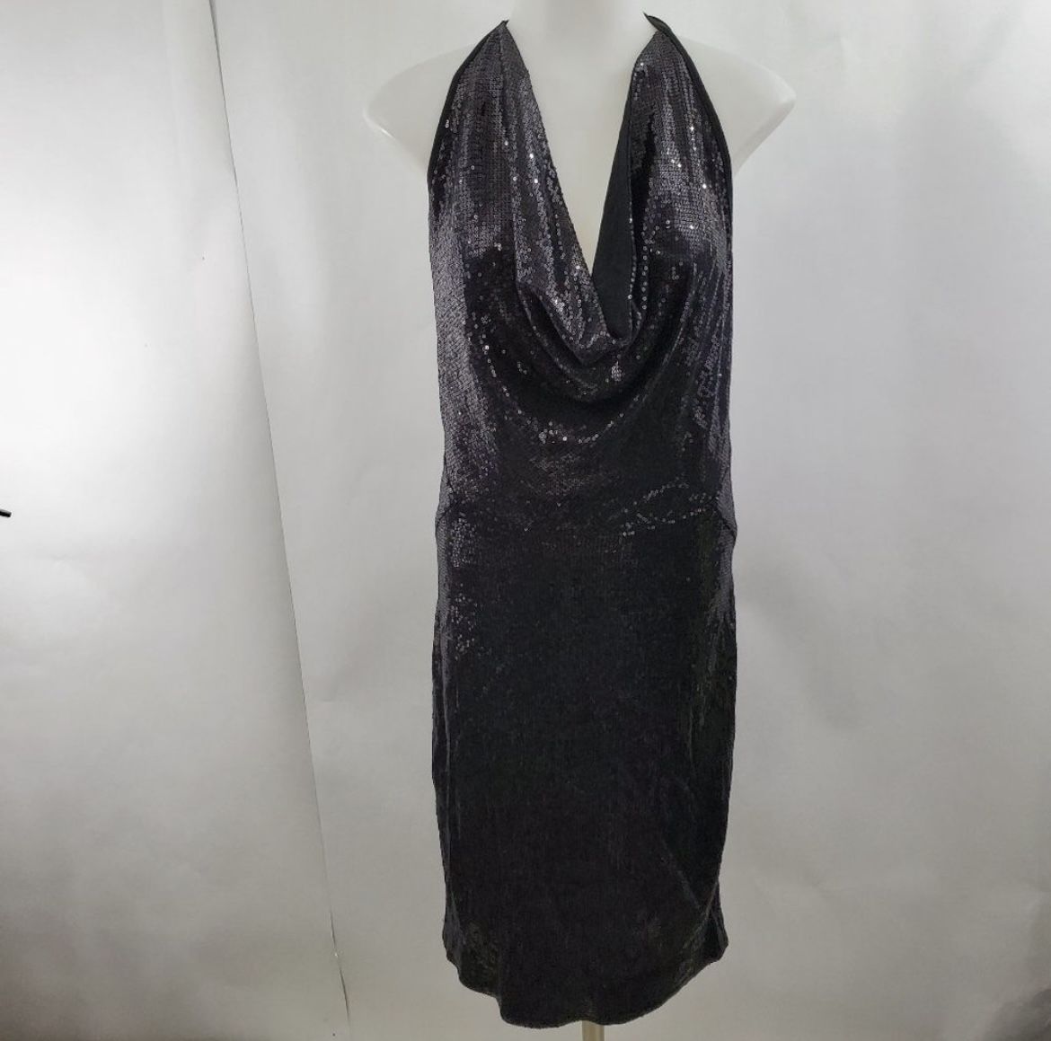 Eva Franco Black Sequined Dress - Size 6