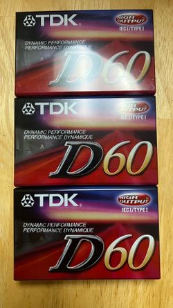 Lot of 3 TDK D60 Audio Cassette Tapes