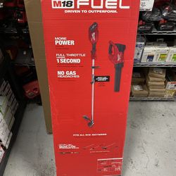 Milwaukee M18 FUEL 18-Volt 16 in. Brushless Cordless Electric QUIK-LOK String Trimmer/Blower Combo Kit w/8.0 Battery (2-Tool)