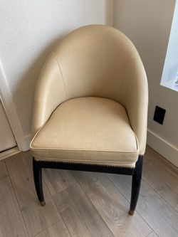 Mid Century Accent Chair - Leather - 1 Chair